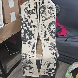 Rebels Cream Sweatpants with Black Accents